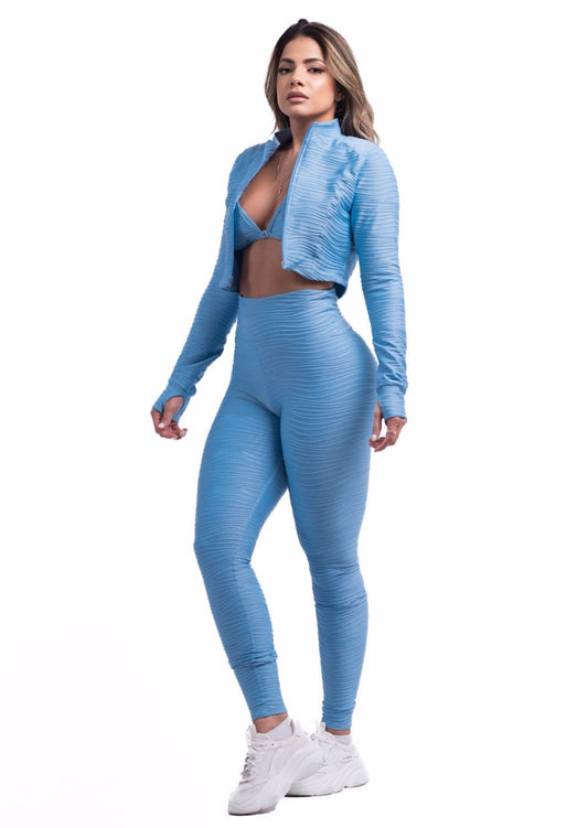 Jacquard Sky Blue Set of 3