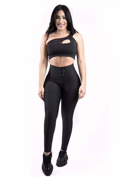 Verzatile High Waisted Laces Leggings